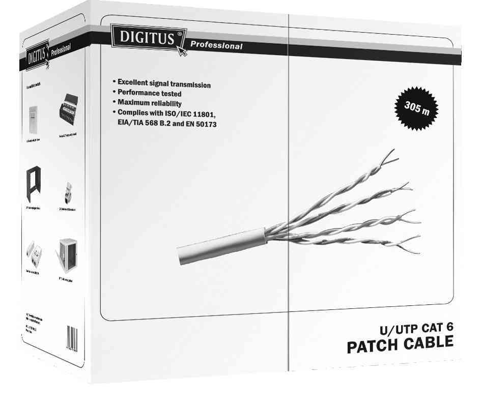 305m Digitus Cat6 Network Cable - Grey image