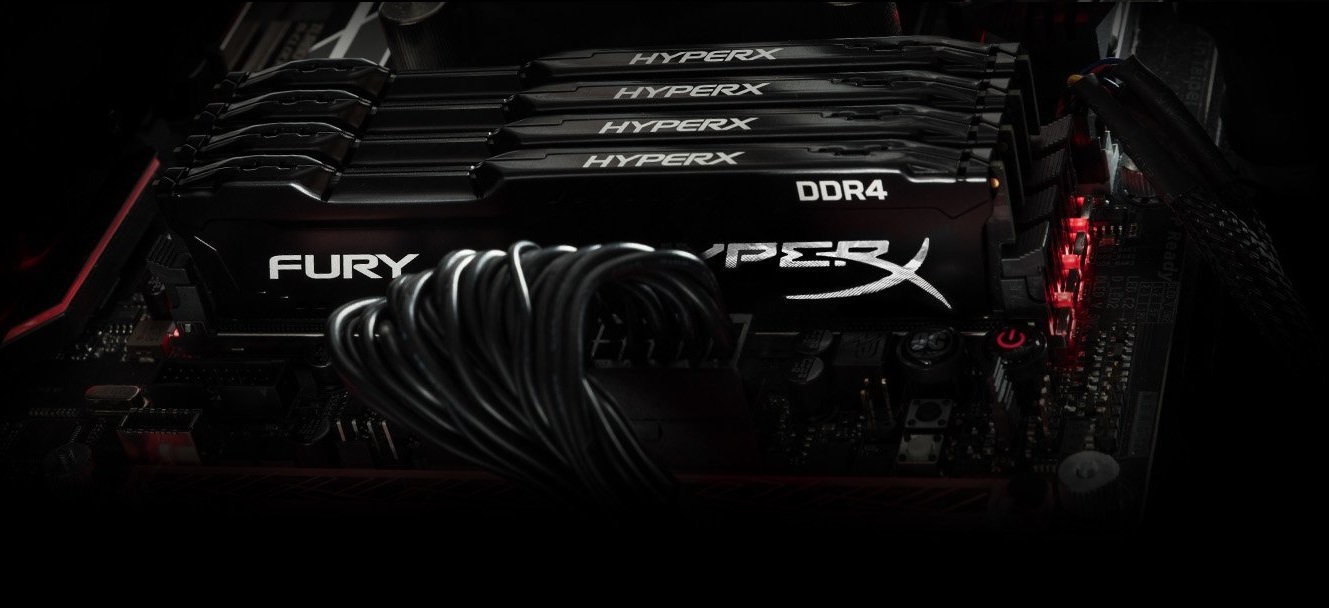 8GB Kingston HyperX Fury 2400Mhz DDR4 CL15 Dimm Single - Black image