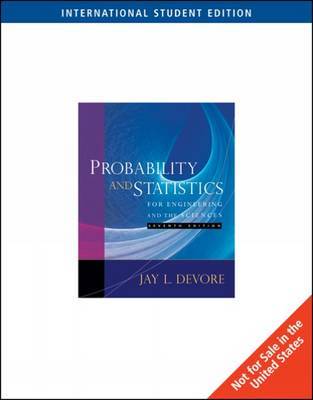 Probability and Statistics for Engineering and the Sciences by Jay L DeVore image