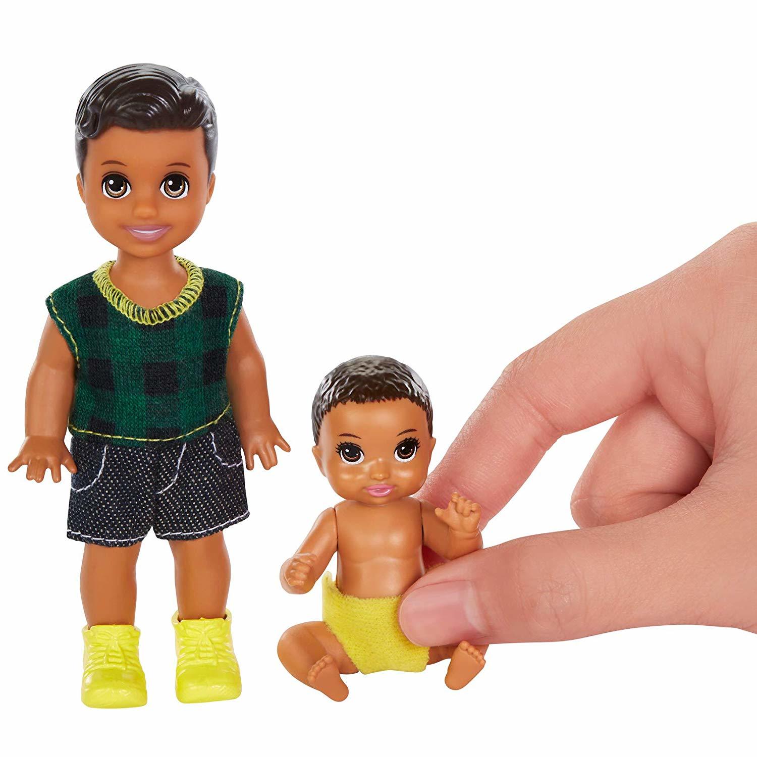 Barbie: Skipper Babysitters - Siblings Set (Bruntette Boys)