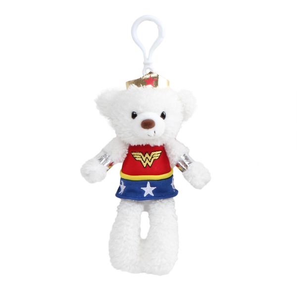 Gund Fuzzy Bunny Backpack Clip Wonderwoman image