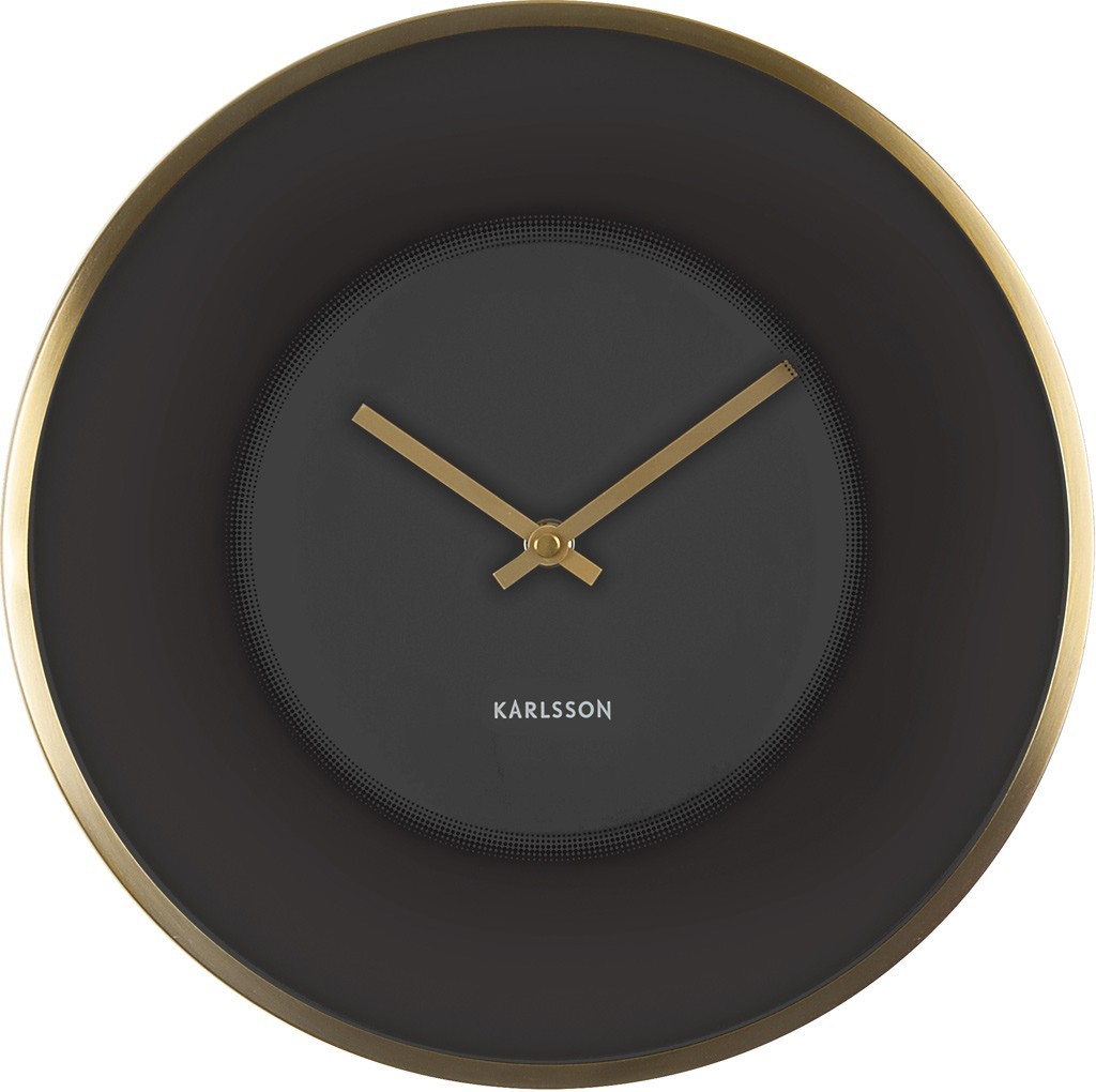 Karlsson Wall Clock Illusion (Black/Gold) at Mighty Ape NZ