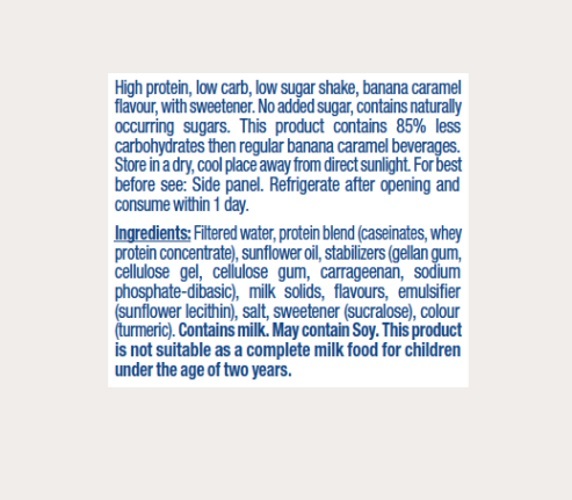 Atkins PLUS Protein-Packed Shake - Banana Caramel (400ml) image