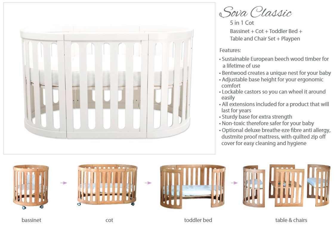 Kaylula Sova 4 in 1 Cot Bed (Beech) image