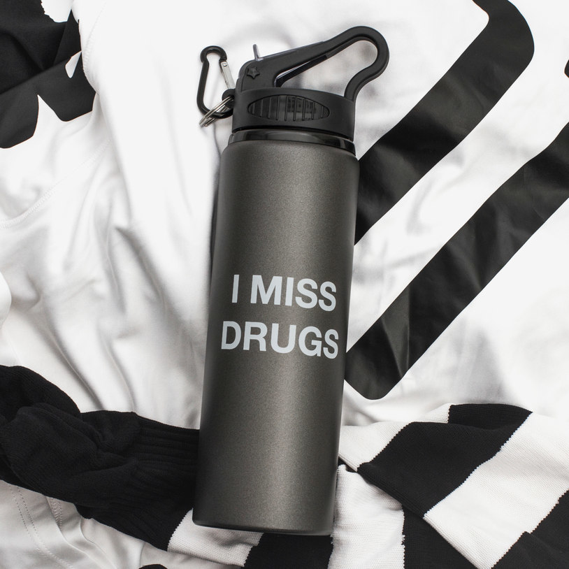 I Miss Drugs Water Bottle image