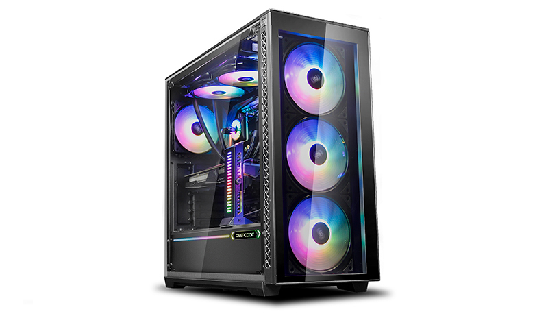 Deepcool Matrexx 70 RGB Fan x3 ATX Minimalist Tempered Glass Case image