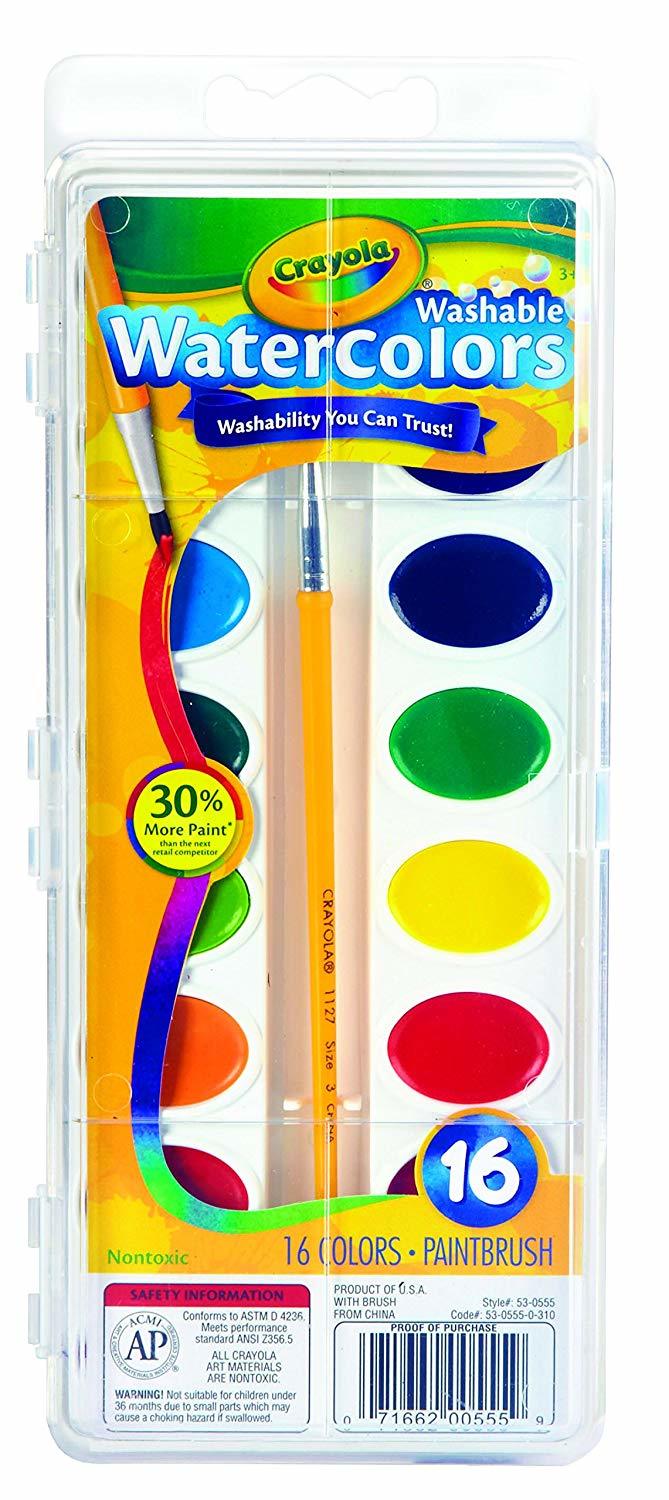 Crayola: Washable Water Colours - 16-Pan Set image
