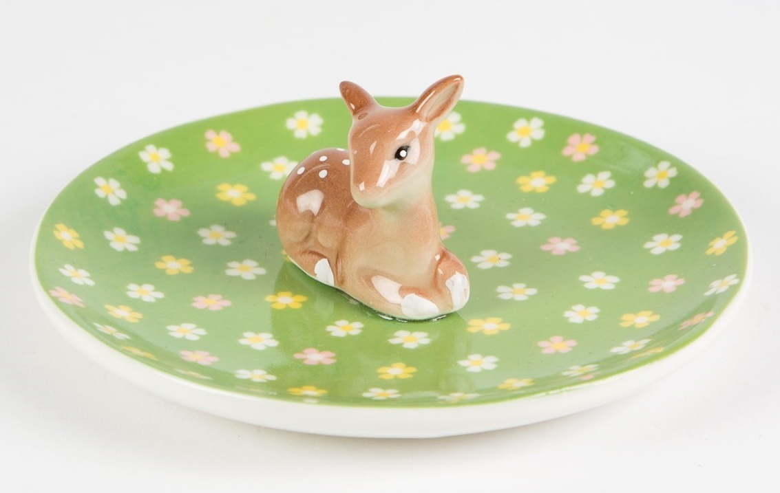 Floral Fawn - Trinket Dish