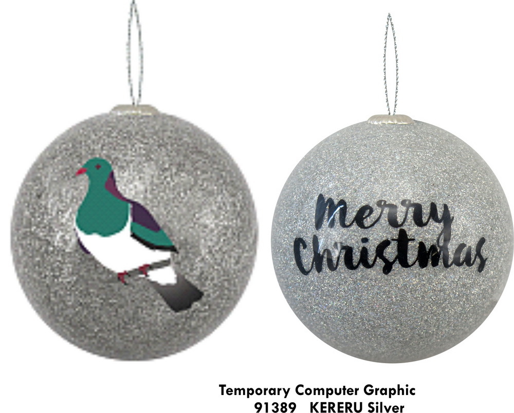 Antics: Christmas Decoration - Kereru Silver image