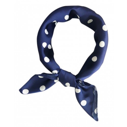 Dotty Hair Scarf - Navy image