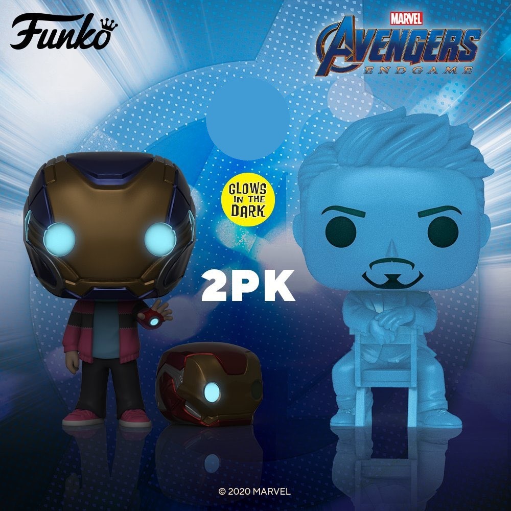 Avengers Endgame: Morgan & Hologram Tony (with Helmet) - Pop! Vinyl Figure 2-Pack image