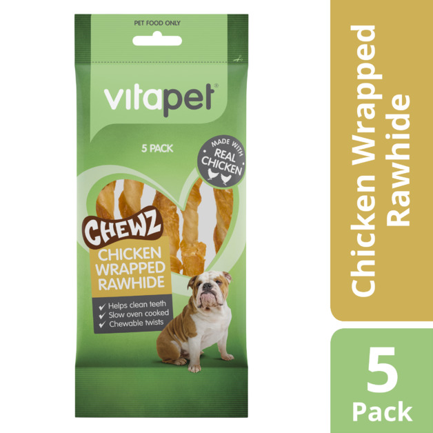 Buy Vitapet Chicken Wrapped Rawhide Chewz (5 Pack) at Mighty Ape NZ