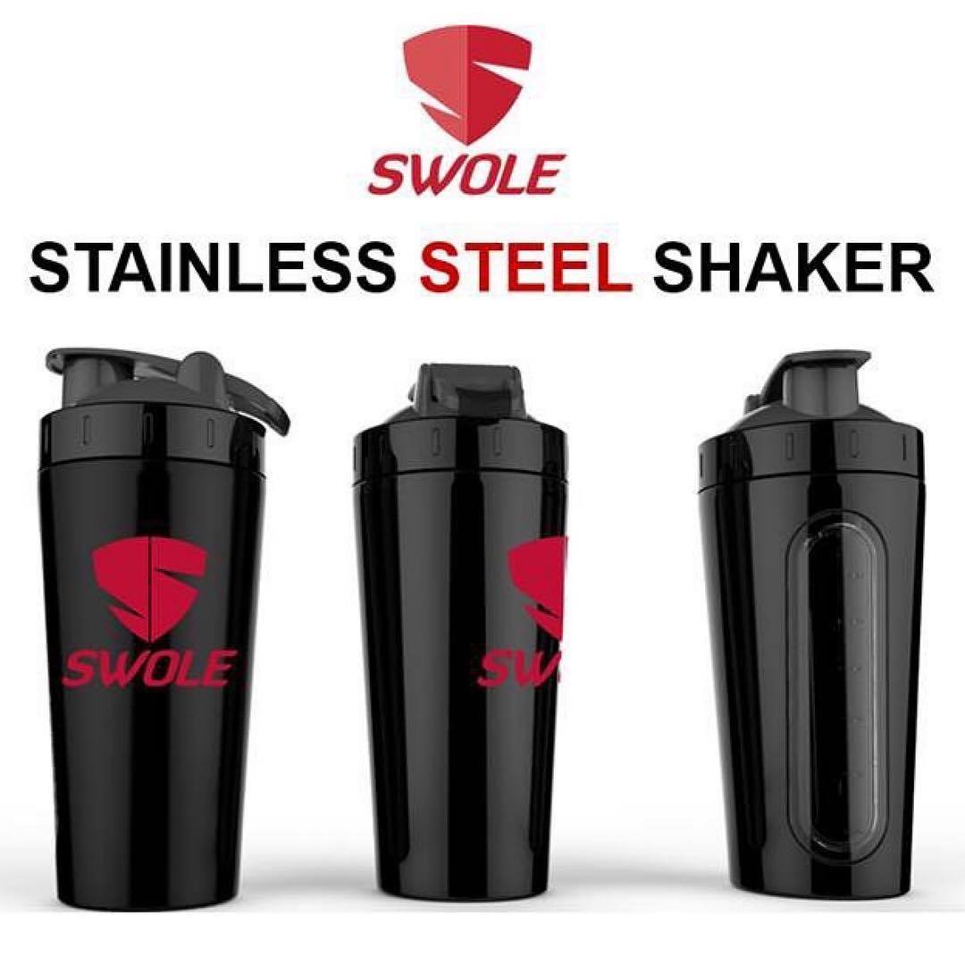 Swole Life Stainless Shaker - Black image