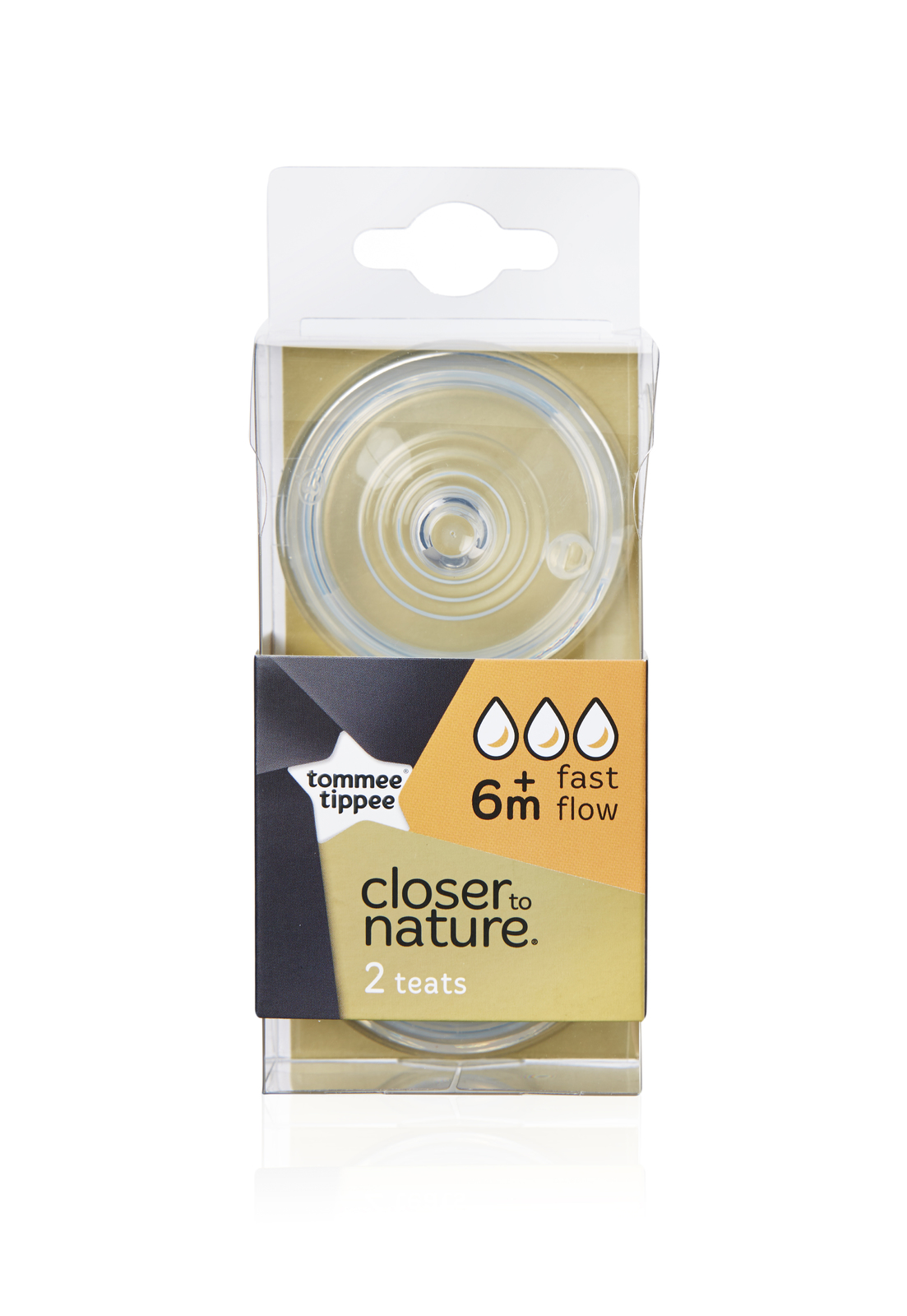 Tommee Tippee: Closer to Nature Fast Flow Easi-Vent Teat - 2 Pack image