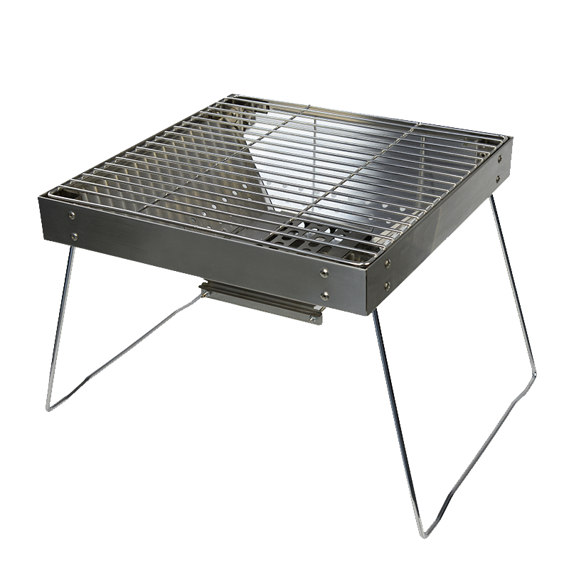 Premium Stainless Steel Portable Charcoal BBQ Grill (45x35.5x28cm) image