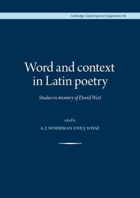 Word and Context in Latin Poetry image