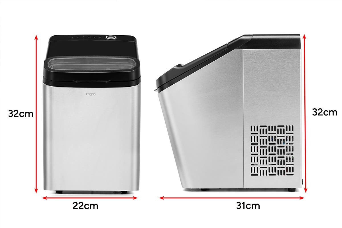 Kogan 15kg Ice Cube Maker with SelfCleaning (Stainless Steel) at