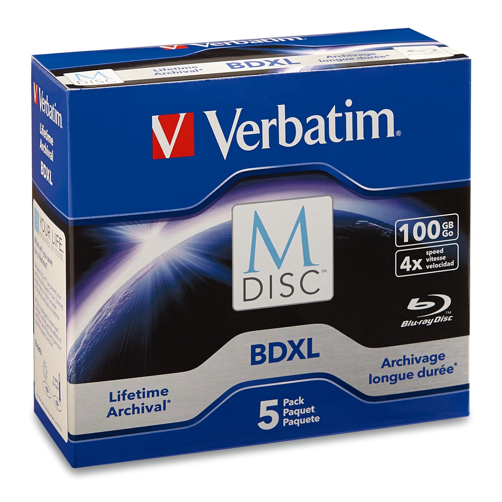 Verbatim M-Disc BDXL 100GB 4X (5 Pack)