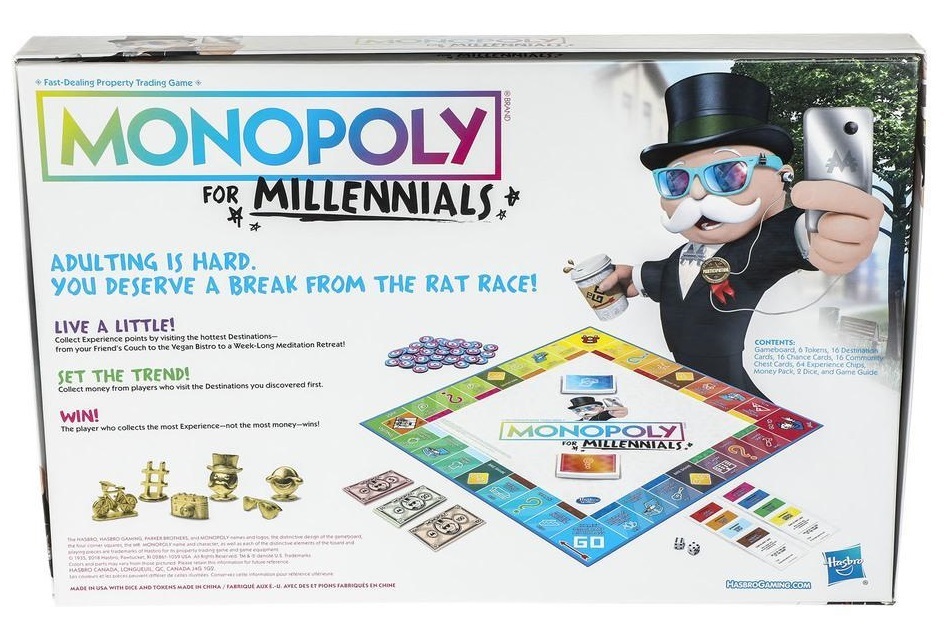 Monopoly for Millennials Board Game at Mighty Ape Australia