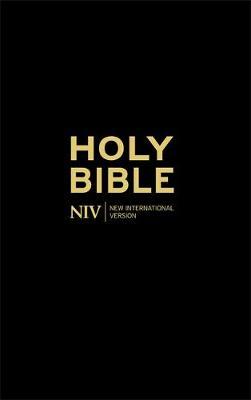 NIV Thinline Black Hardback Bible by New International Version image