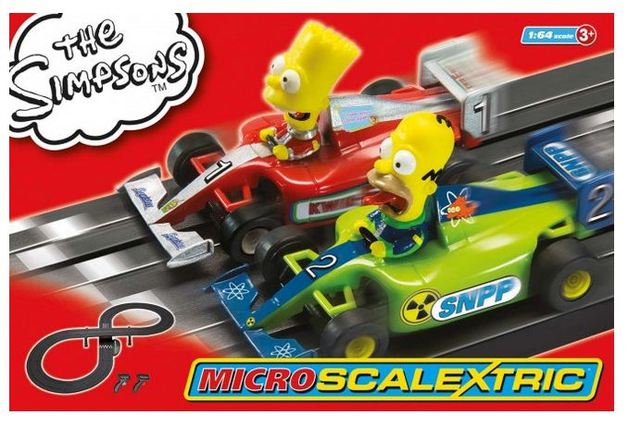 Scalextric The Simpsons Grand Prix 1/64 Slot Cars Set