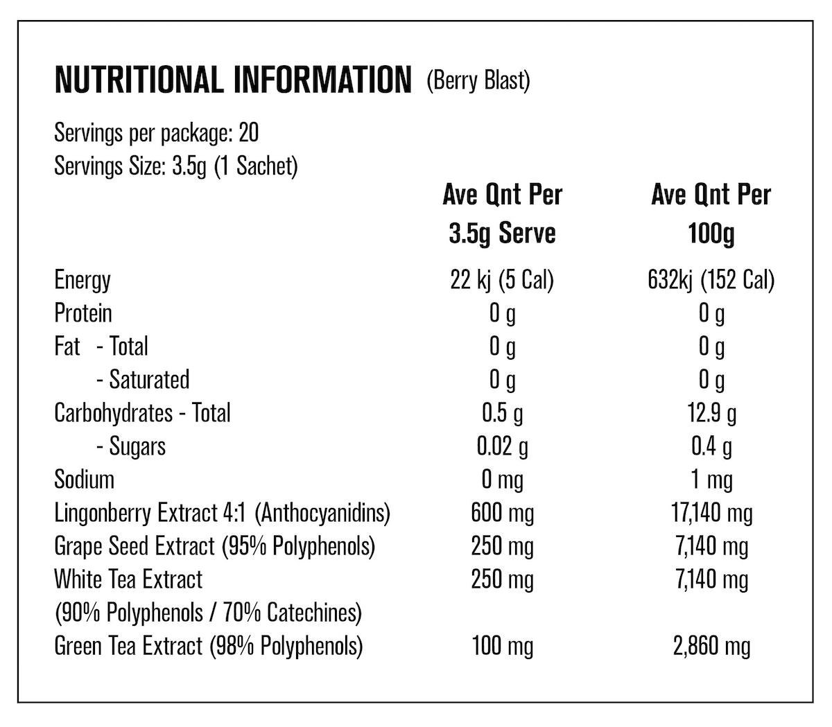 Vi-Tea Antioxidant Tea - Berry (20x3.5g) image
