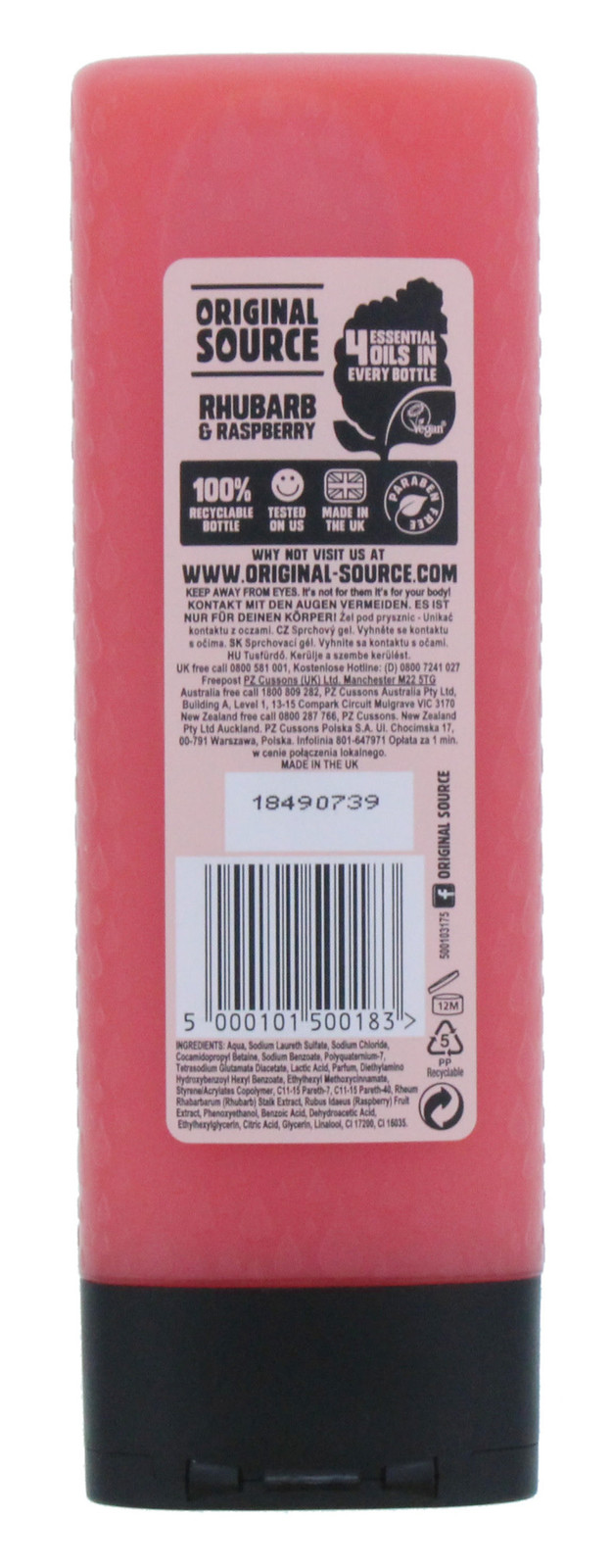 Buy Original Source Shower Gel Rhubarb & Raspberry (250 ml) at Mighty