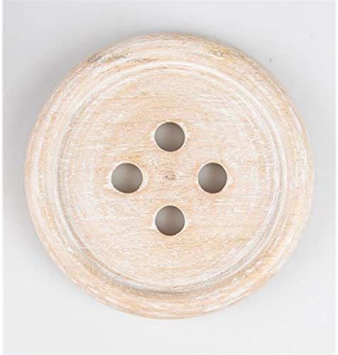 Wooden Button Coaster Set (6 pc) image