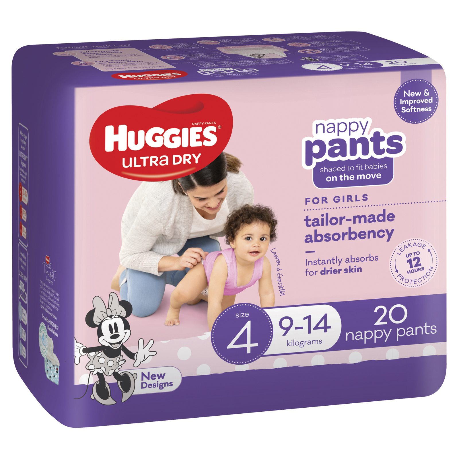 Huggies Ultra Dry Convenience Nappy Toddler Girl Pants - Size 4 image