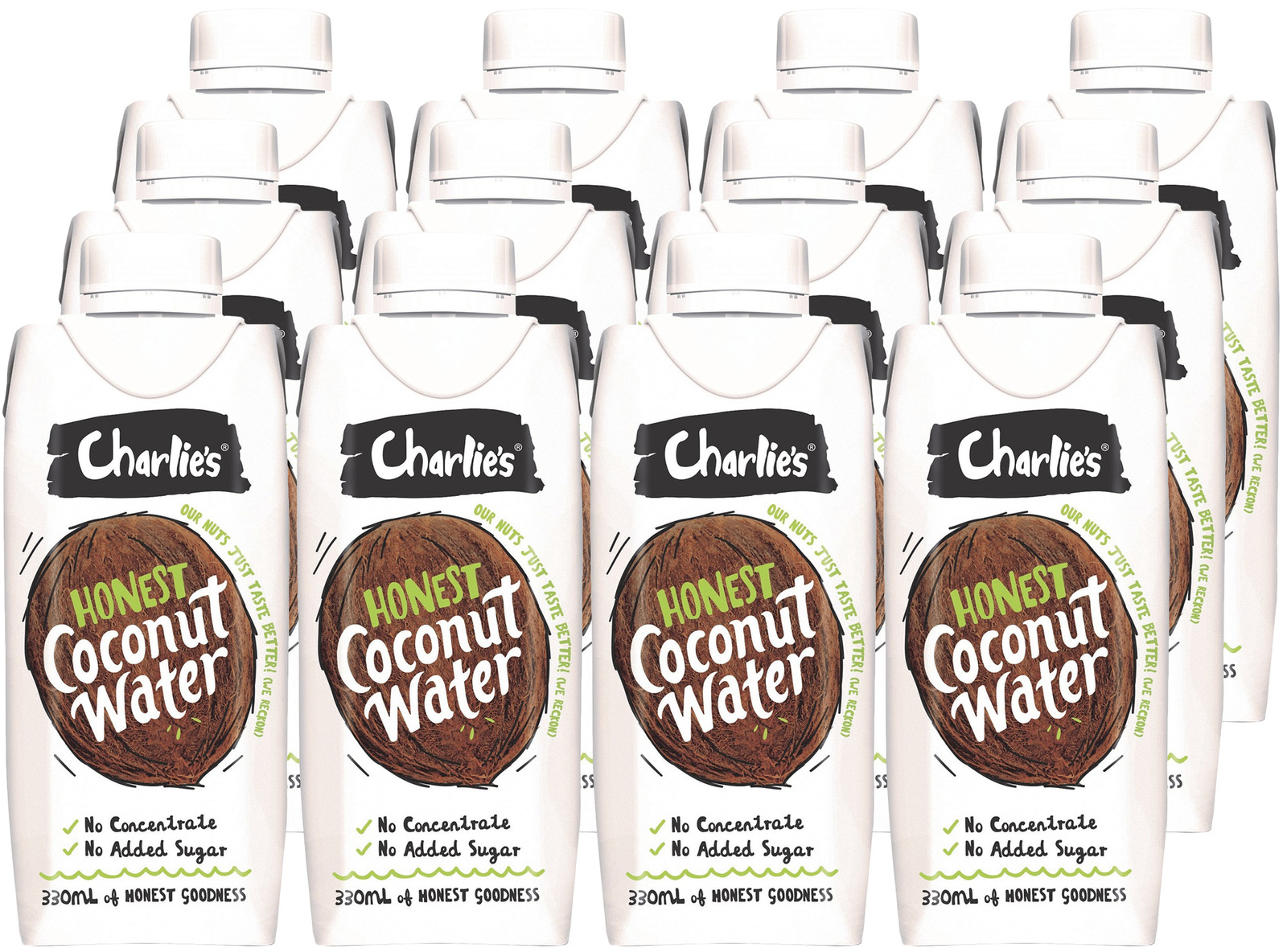 Charlie's Honest Coconut Water 330ml (12 Pack)