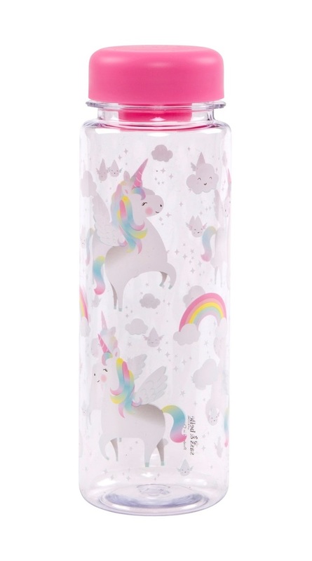 Rainbow Unicorn - Clear Water Bottle