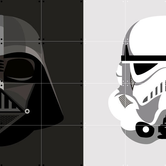 Ixxi: Star Wars Stormtrooper / Darth Vader Wall Art - 80cm X 80cm image