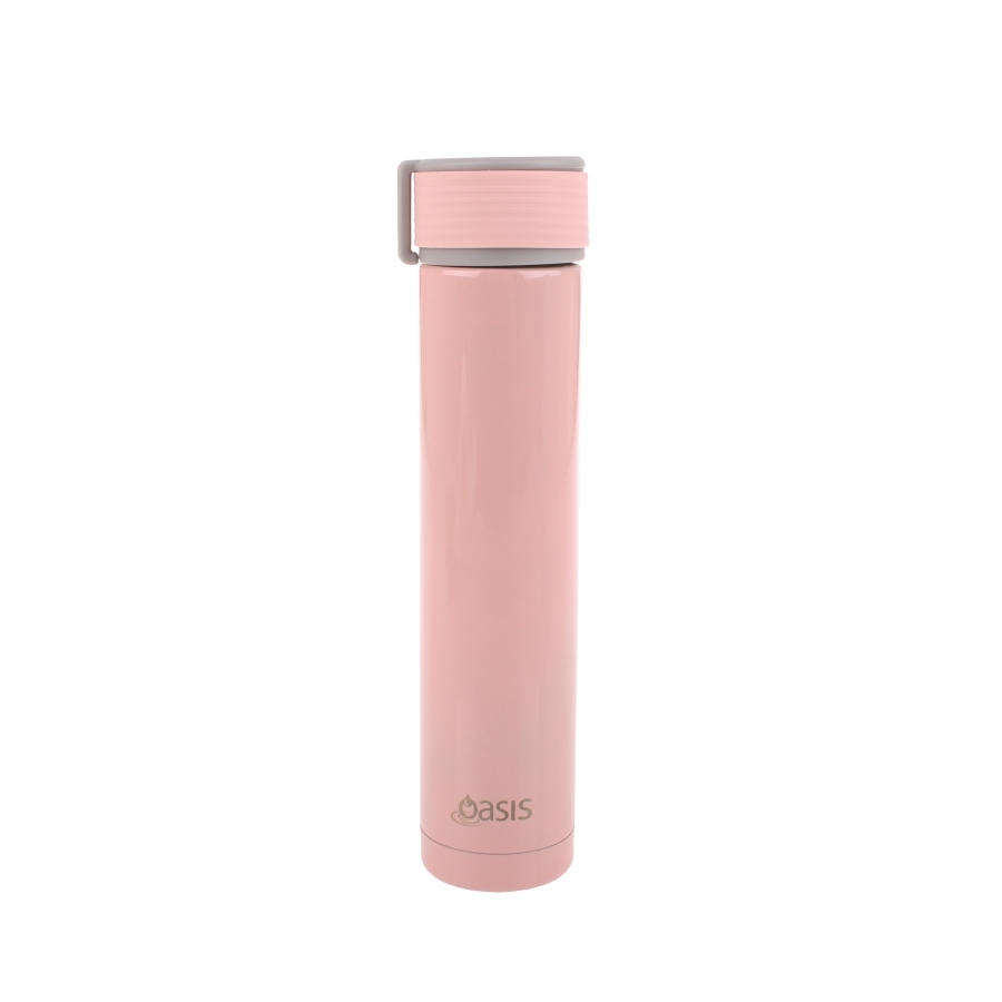 Oasis Skinny Mini Stainless Steel Insulated Drink Bottle Pink (240ml