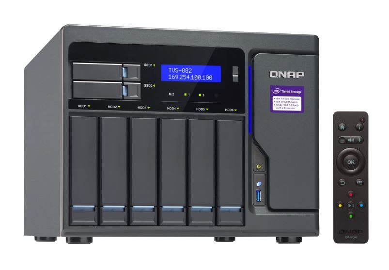 Qnap Tvs-882-I5-16G-450W 8-Bay Turbonas (No Disk), Sata 6G, Core I5-6500 3.6 Ghz, 16Gb Ram, 450W image