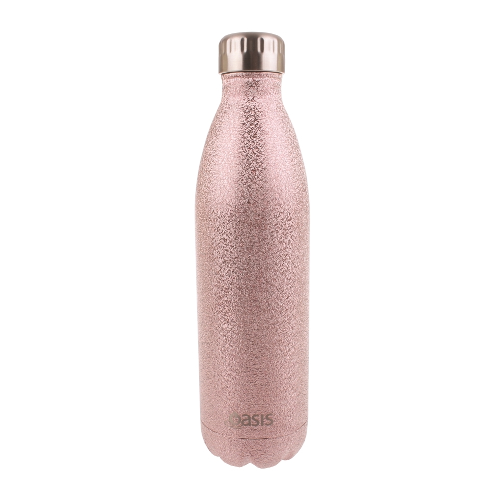 Oasis Insulated Stainless Steel Shimmer Water Bottle Blush (750ml