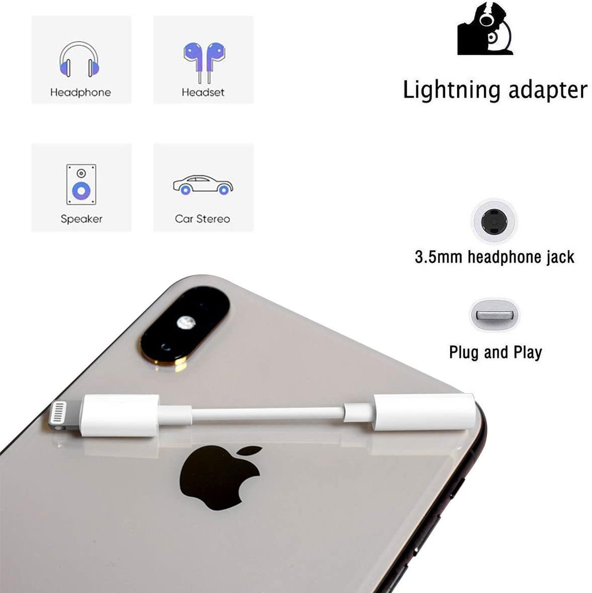 Lightning to 3.5 mm Headphone Jack Adapter (2 Pack) at Mighty Ape NZ