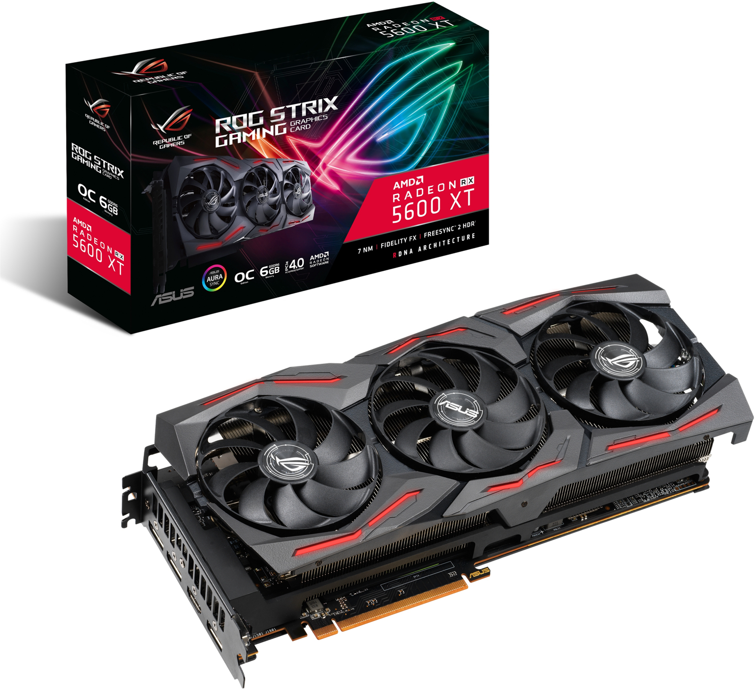 ASUS ROG Strix Radeon RX 5600 XT OC 6GB GPU