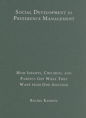 Social Development as Preference Management on Hardback by Rachel Karniol