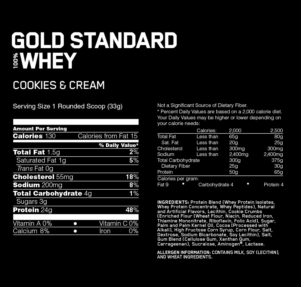 Optimum Nutrition Gold Standard 100% Whey - Cookies & Cream (4.55kg)