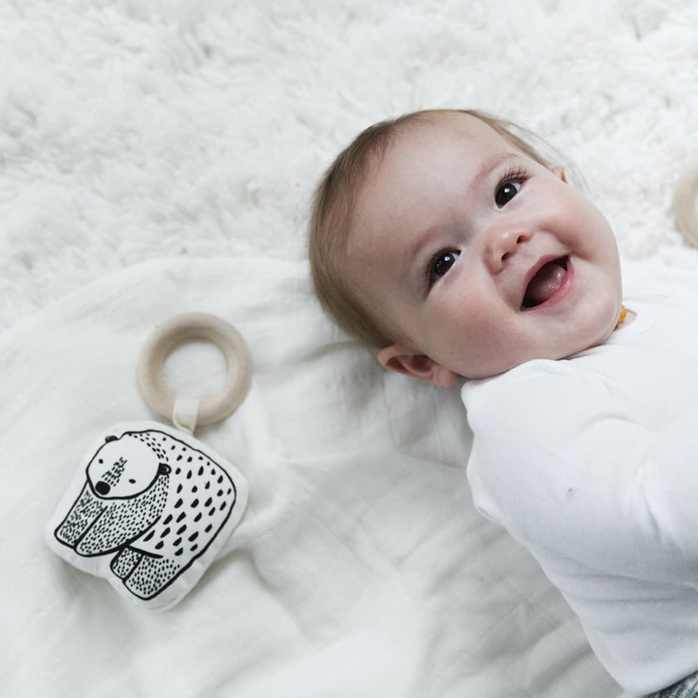 Wee Gallery: Organic Cotton Rattle - Bear image