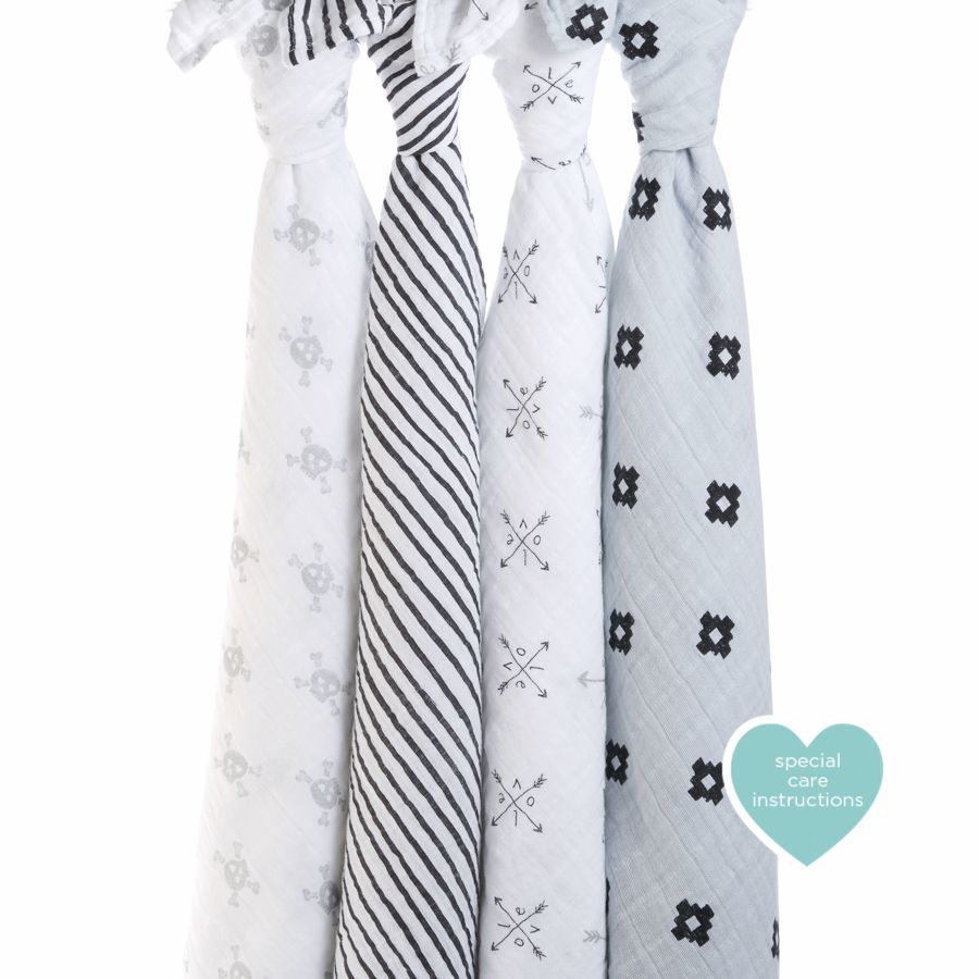 Aden + Anais: Classic Swaddle - Lovestruck (4 Pack Swaddling Wraps) image