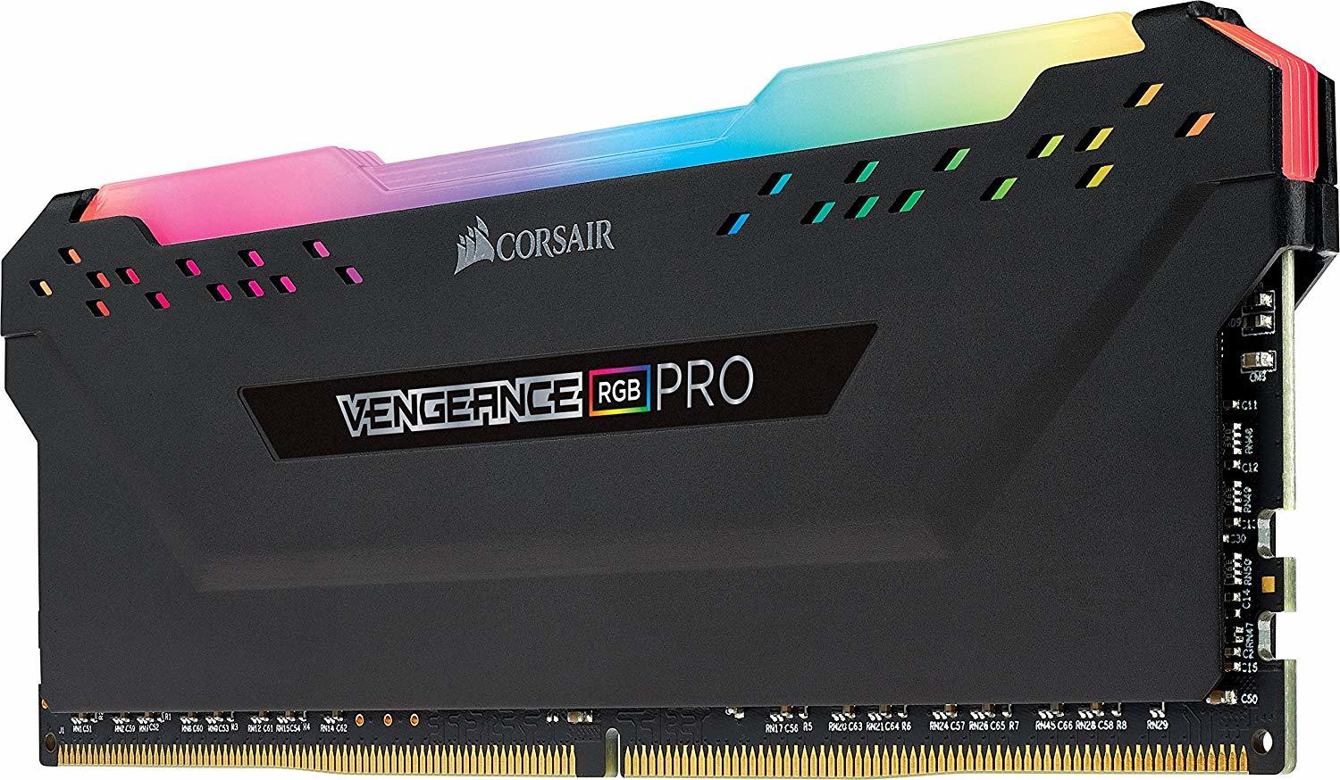 16GB Corsair Vengeance RGB PRO DDR4-3200 (2x8GB) C16 Dual RGB RAM Kit Black