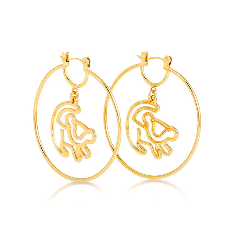 Couture Kingdom: Disney Couture The Lion King Simba Earrings - Gold image