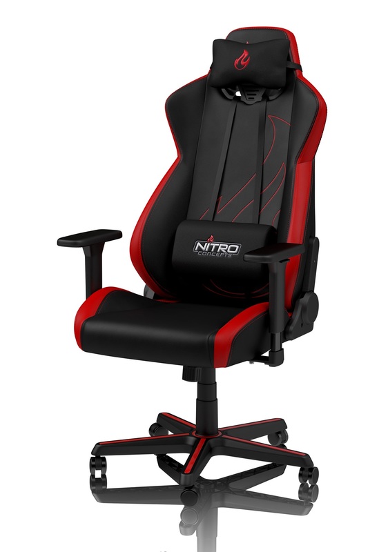 Mighty Ape Nitro Concepts S300 Ex Pu Leather Gaming Chair Inferno Red Price 1day Gift