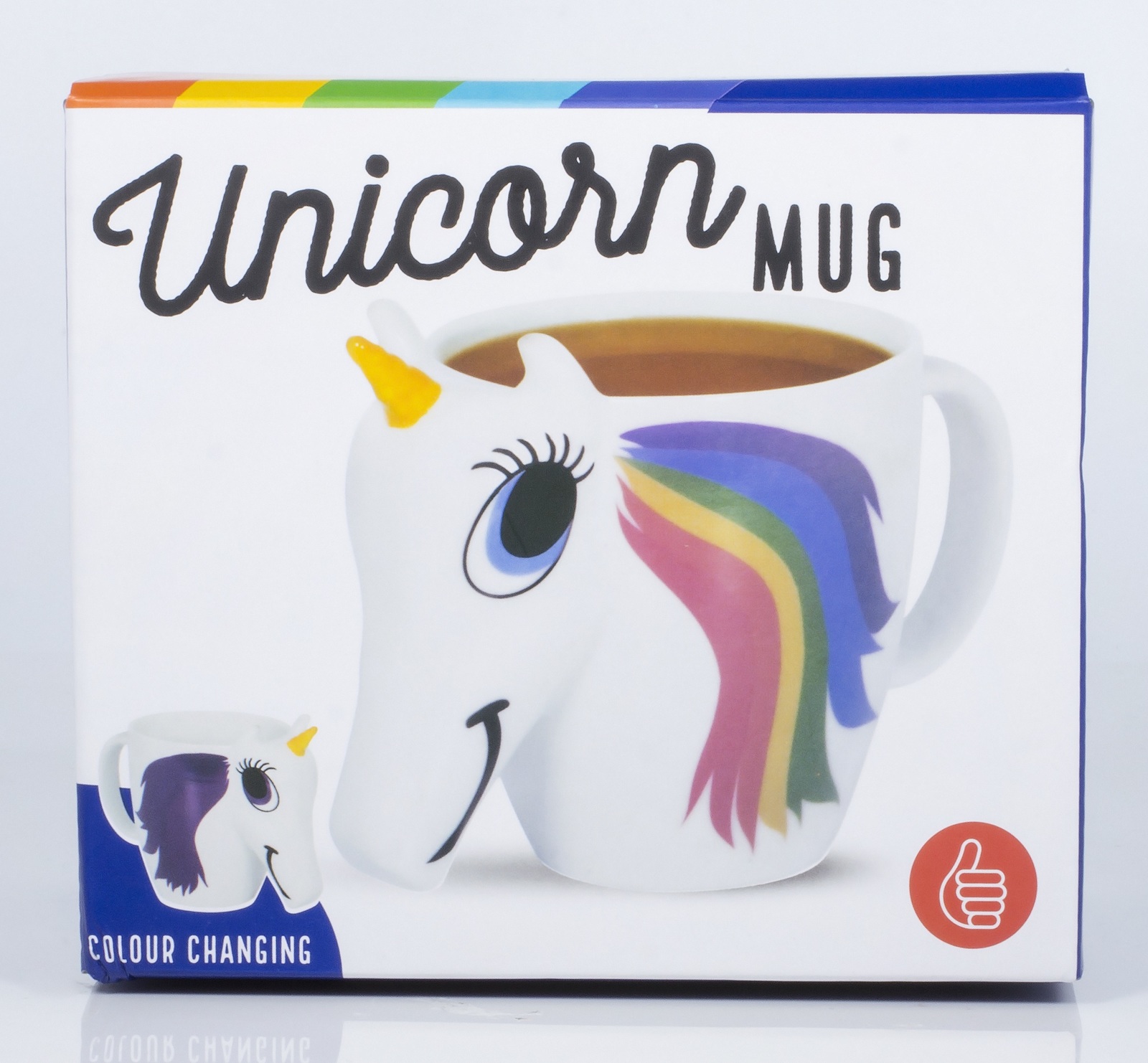 Thumbs Up: Unicorn - Colour Changing Mug