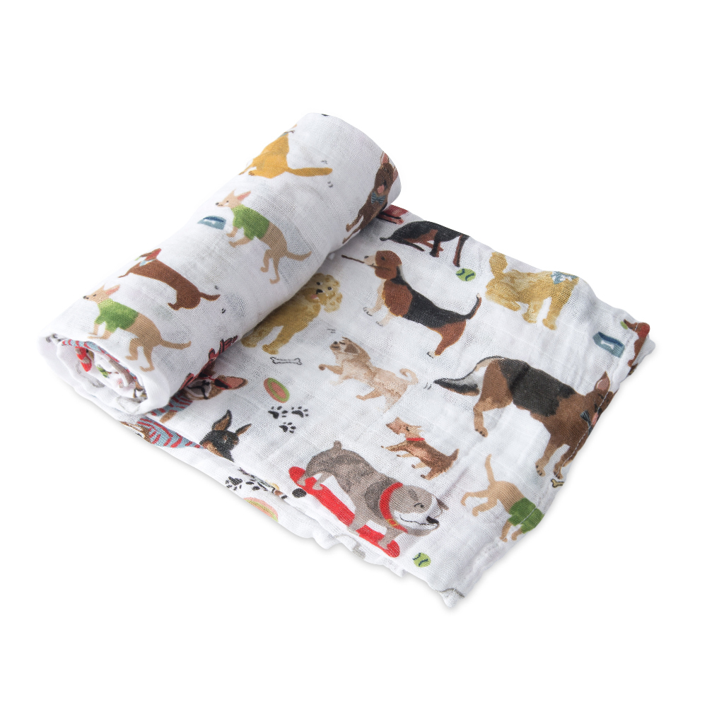 Little Unicorn - Single Cotton Muslin Swaddle - Woof image