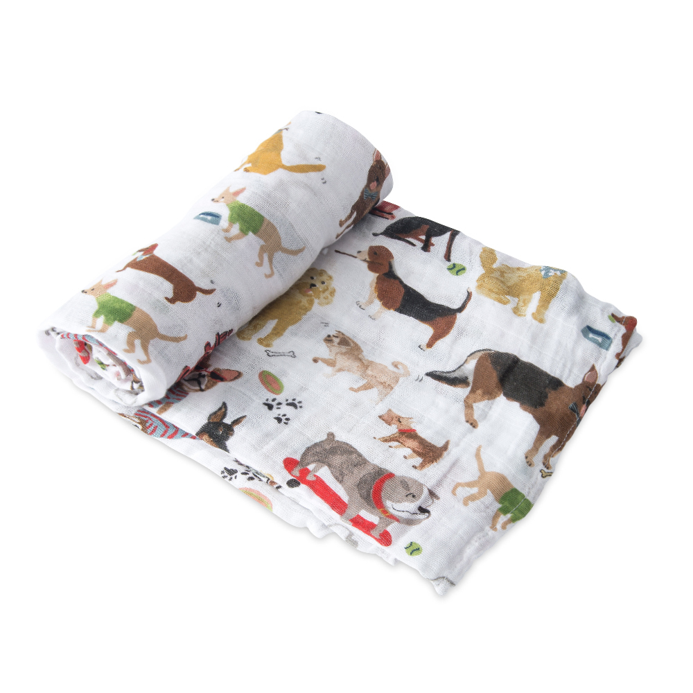 Little Unicorn: Single Cotton Muslin Swaddle - Woof image