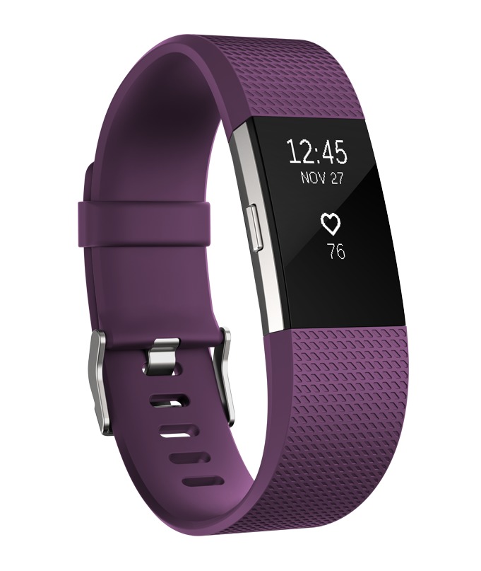 Fitbit: Charge 2 Heart Rate + Fitness Wristband - Large (Plum) image