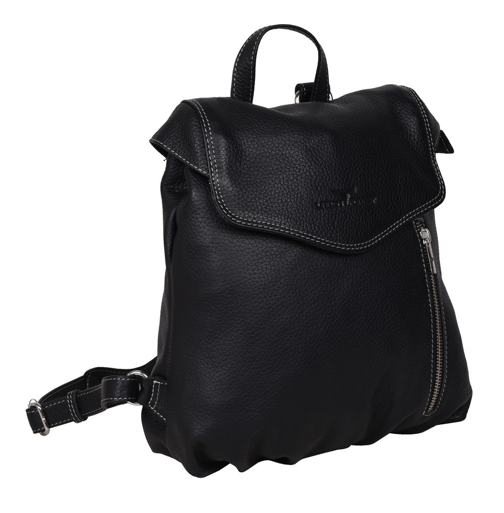 Piccolo Small Leather Backpack Rambler Black Men's at Mighty Ape NZ