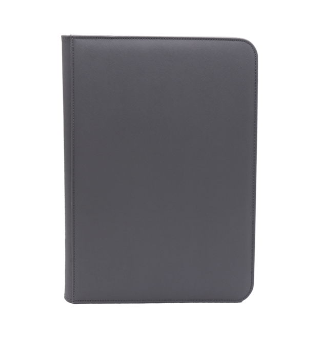Grey Dex Protection Zip Binder 9 Card Storage Zipper Binder